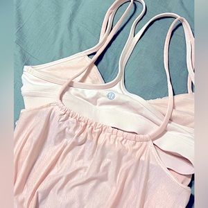 Lululemon Flow Y 2 in 1 Tank Butter Pink